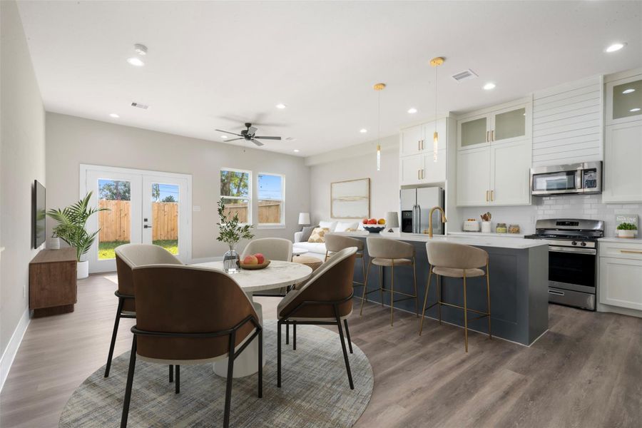 Furnished interior view inside a new home in , Houston (Image 8). Furnished interior view inside a new home in , Houston (Image 8).