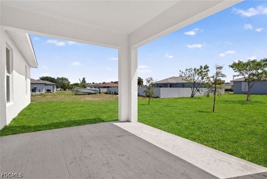 Exterior details and patio area of a home in Cape Coral, Cape Coral (Image 19).