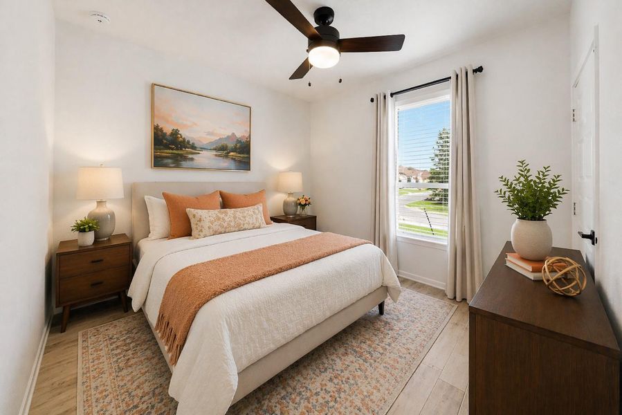 Virtually Staged-Secondary Bedroom