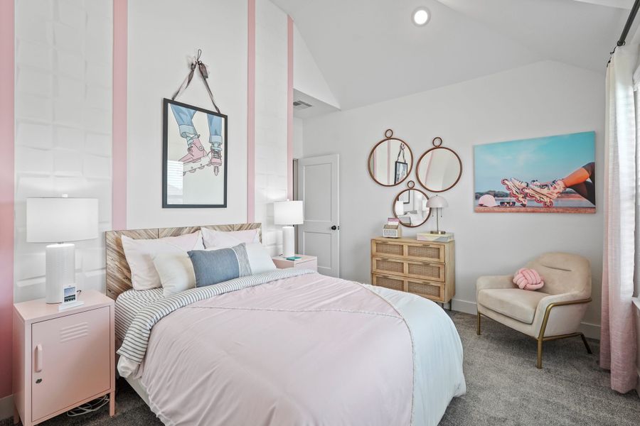 Furnished interior view inside a new home in Bridgeland, Cypress (Image 42).