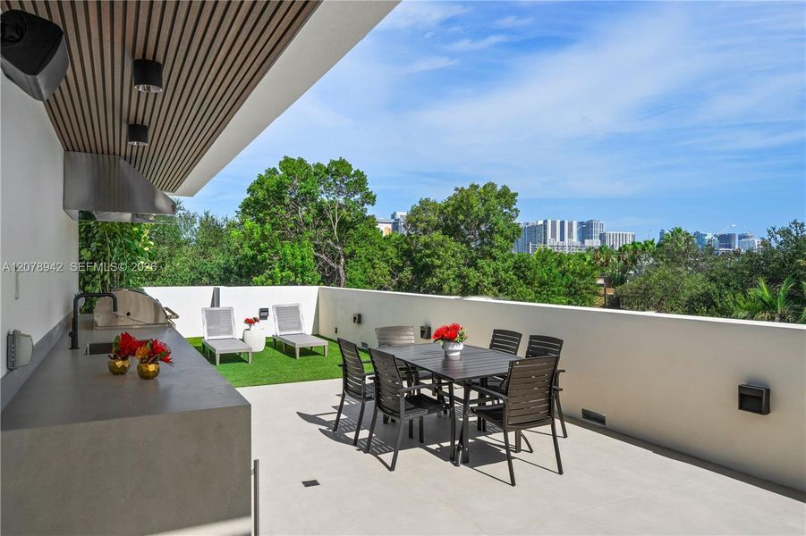 Exterior details and patio area of a home in , Miami (Image 28). Exterior details and patio area of a home in , Miami (Image 28).