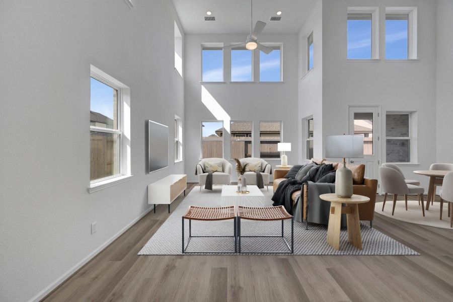 Impressive great room with tons of natural light Impressive great room with tons of natural light