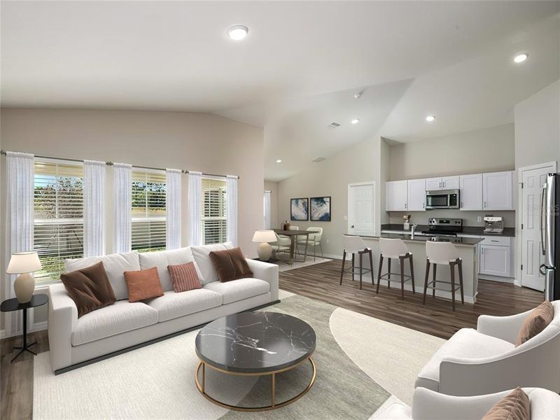 Furnished interior view inside a new home in Crosswinds, Haines City (Image 2).
