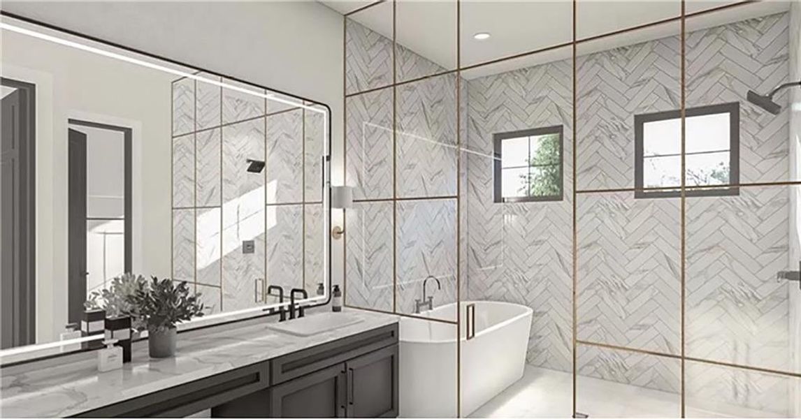 Furnished interior view inside a new home in , Atlanta (Image 8).