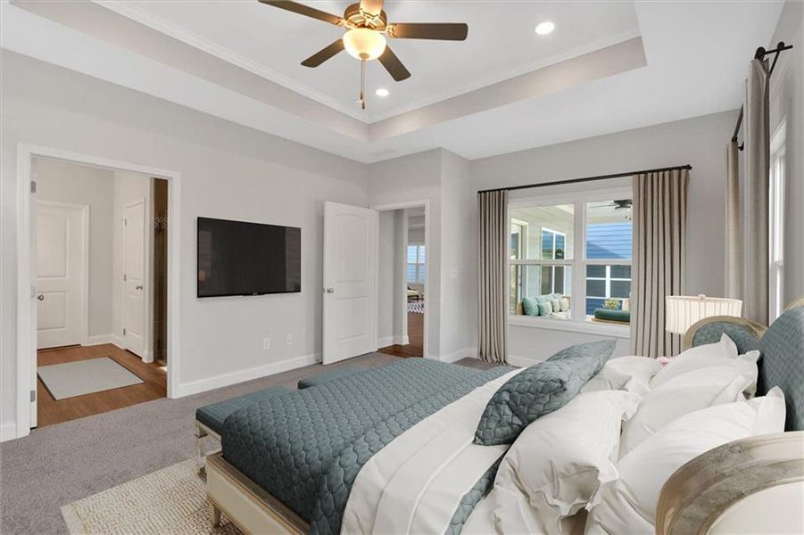 Furnished interior view inside a new home in Heritage Pointe at The Georgian, Villa Rica (Image 28).