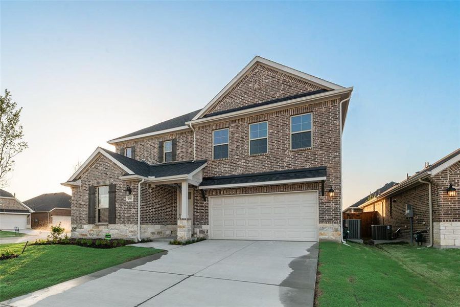 Front exterior of a new home in Walden Pond, Forney, TX, highlighting curb appeal (Image 20).