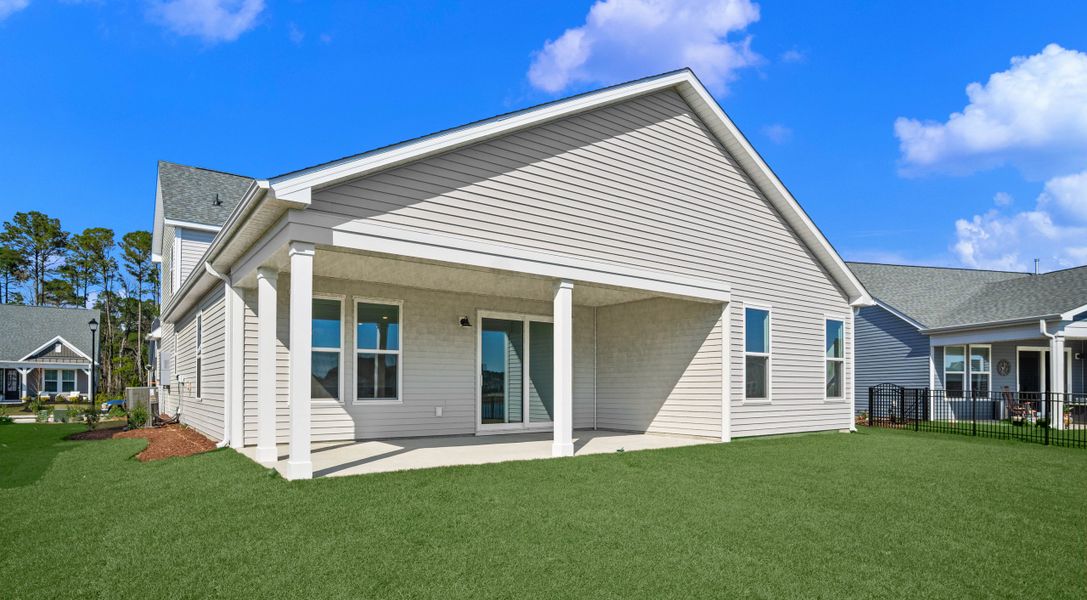 Exterior details and patio area of a home in Bridgewater - Shorehaven Village, Little River (Image 17).