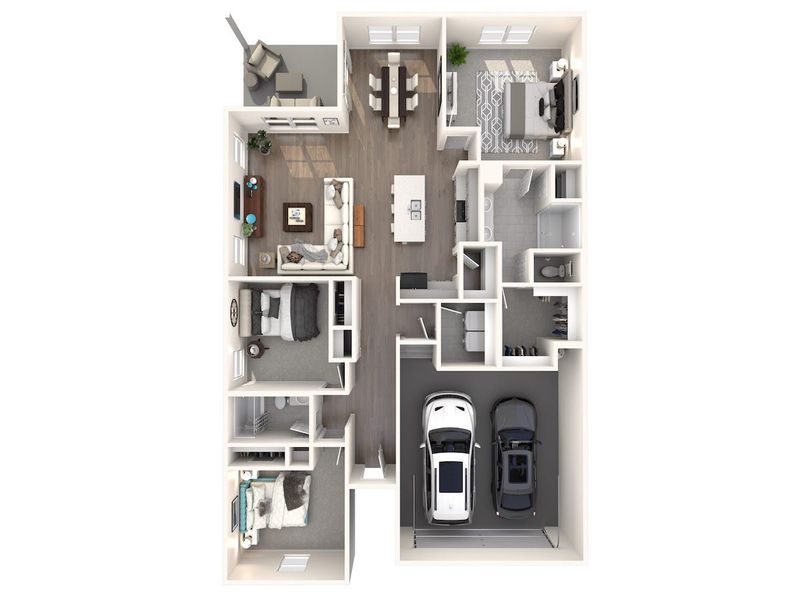 2D floor plan layout for the Chandler by Meritage Homes in Oxford Station, Salisbury, NC (Image 5).