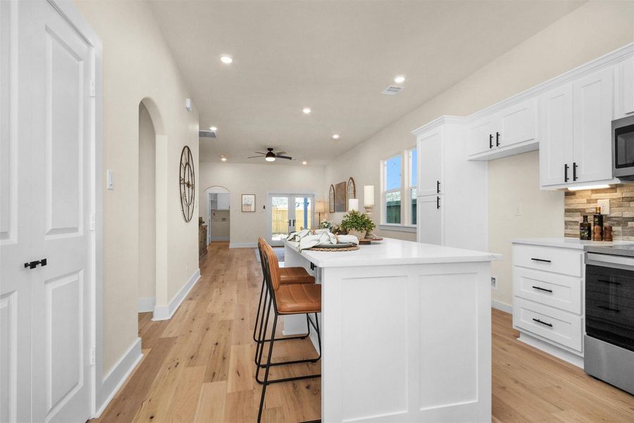 Furnished interior view inside a new home in , Point Blank (Image 11).