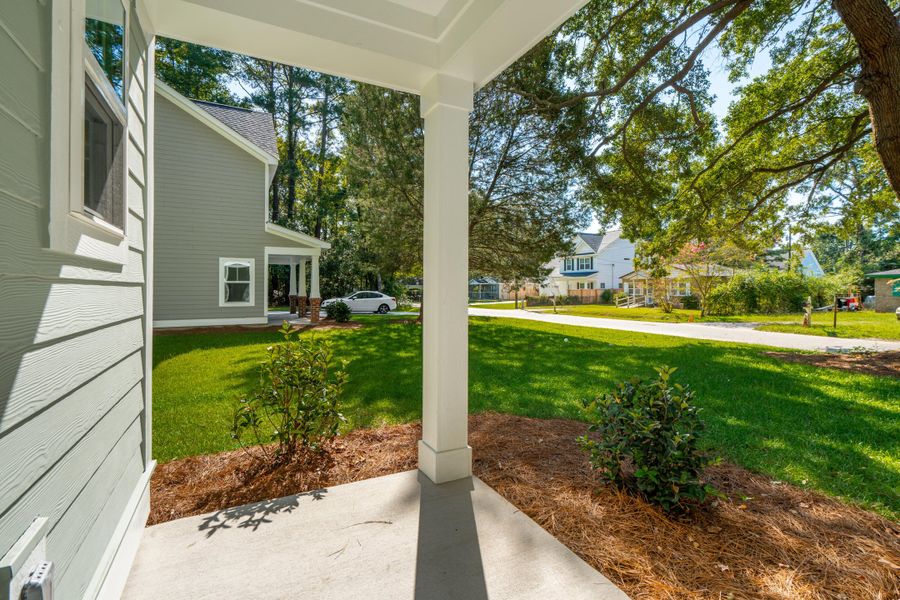 Front exterior of a new home in , James Island, SC, highlighting curb appeal (Image 25). Front exterior of a new home in , James Island, SC, highlighting curb appeal (Image 25).