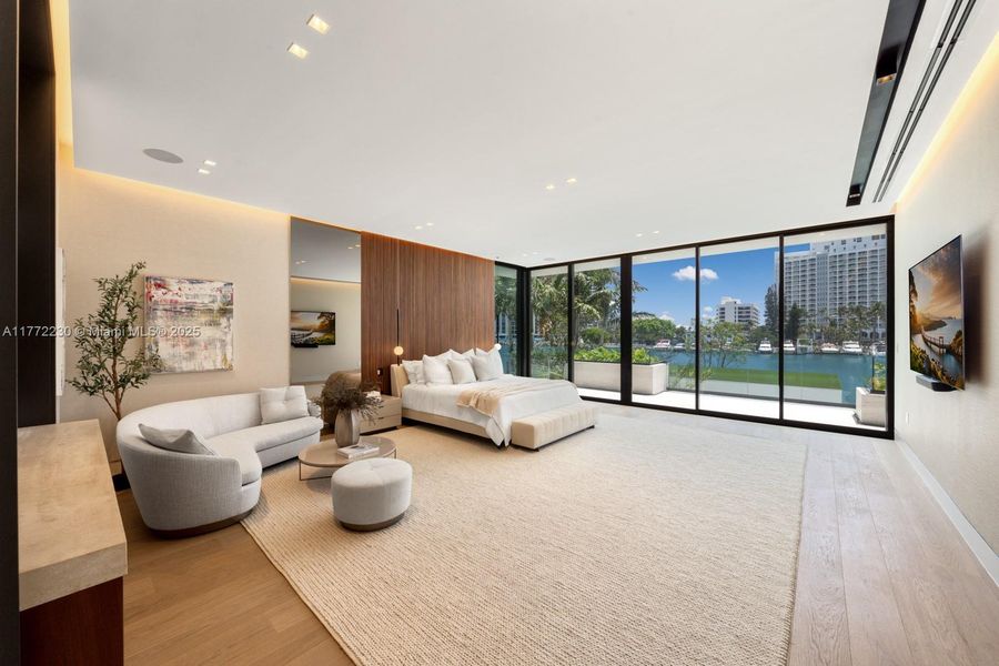 Furnished interior view inside a new home in , Miami Beach (Image 11). Furnished interior view inside a new home in , Miami Beach (Image 11).