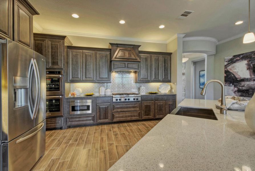 Representative furnished interior of a home built from the Madera II by Giddens Homes in Scofield Farms Estates, Georgetown (Image 153).