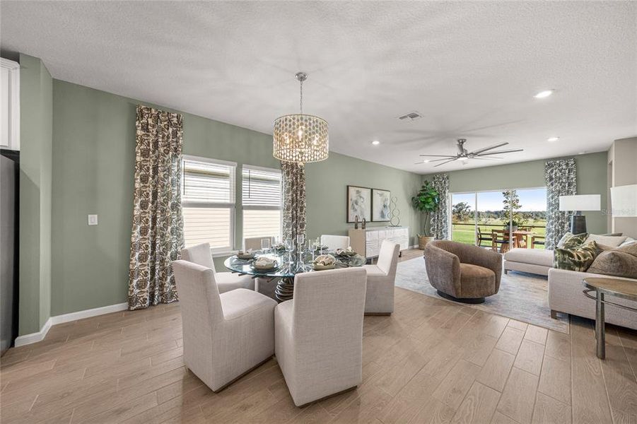 Furnished interior view inside a new home in Pioneer Ranch: Pioneer Ranch 50's, Ocala (Image 9). Furnished interior view inside a new home in Pioneer Ranch: Pioneer Ranch 50's, Ocala (Image 9).