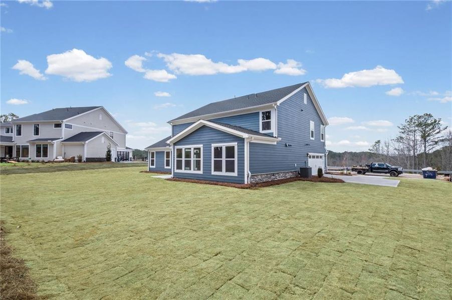Exterior details and patio area of a home in Governor’s Preserve, Canton (Image 4).