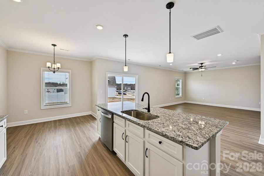 Furnished interior view inside a new home in Colonial Crossing, Troutman (Image 5). Furnished interior view inside a new home in Colonial Crossing, Troutman (Image 5).
