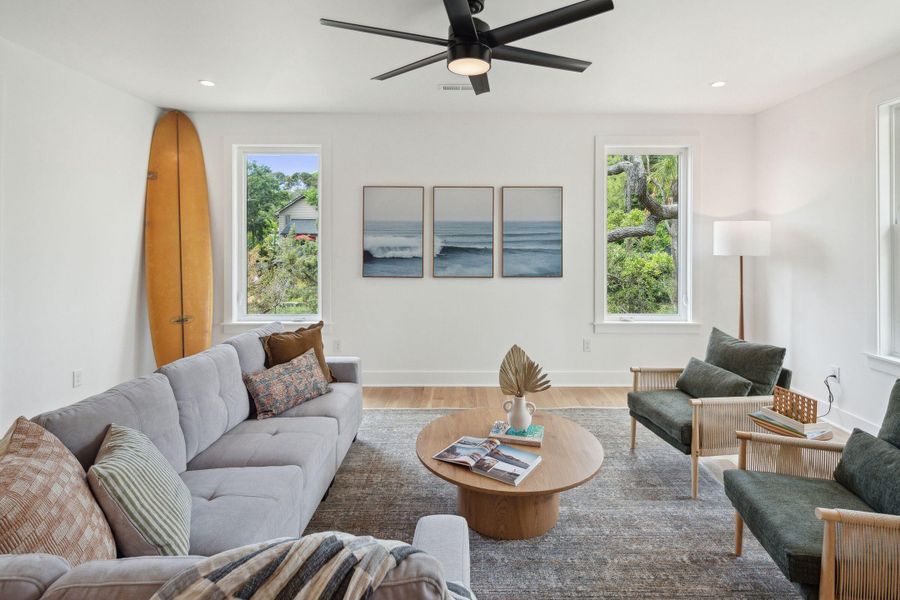Furnished interior view inside a new home in , Folly Beach (Image 26).