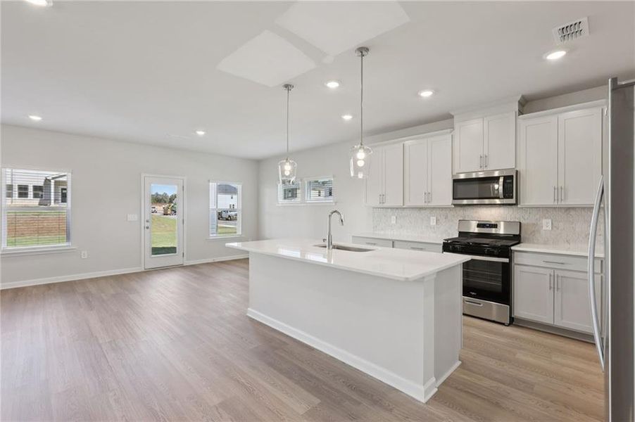 Furnished interior view inside a new home in Parkside at Grayson, Grayson (Image 10).