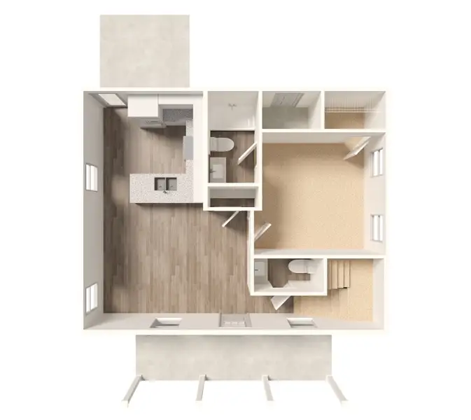 2D floor plan layout of this home in Pinnix Loop, Burlington, NC (Image 2).
