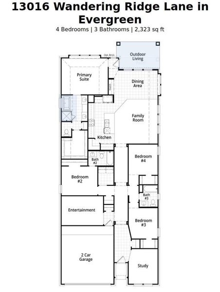 2D floor plan layout of this home in Evergreen, Conroe, TX (Image 3). 2D floor plan layout of this home in Evergreen, Conroe, TX (Image 3).
