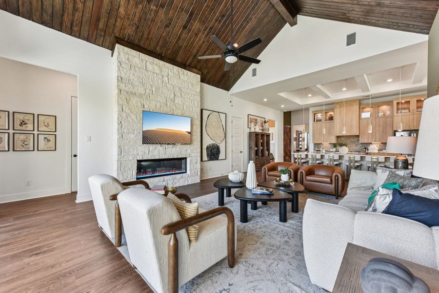 Furnished interior view inside a new home in The Grove at Blackhawk, Pflugerville (Image 20).