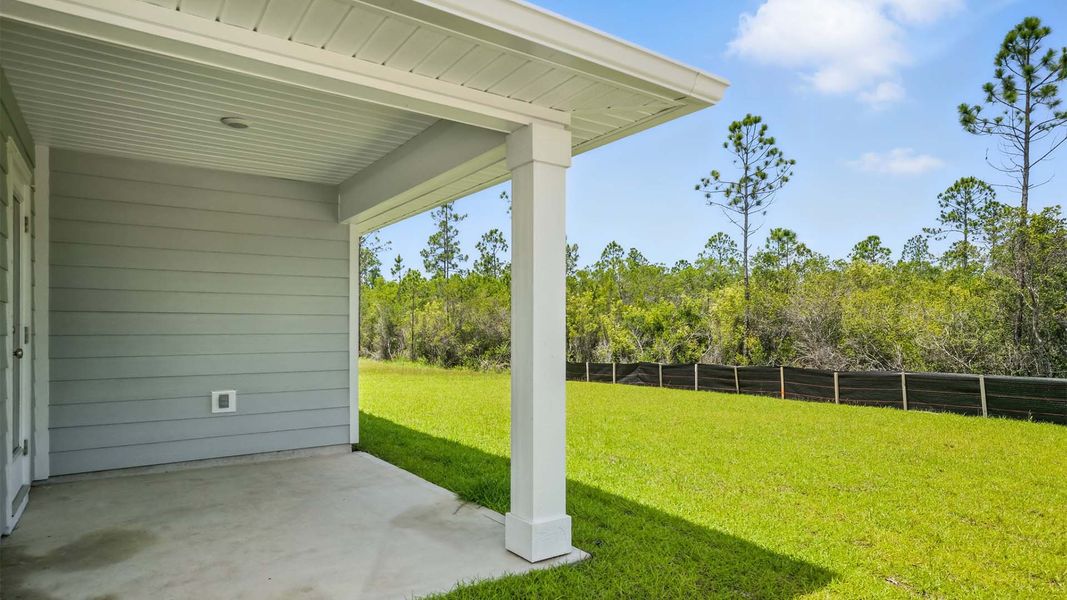Exterior details and patio area of a home in Palmetto Bluff, Port Saint Joe (Image 4). Exterior details and patio area of a home in Palmetto Bluff, Port Saint Joe (Image 4).