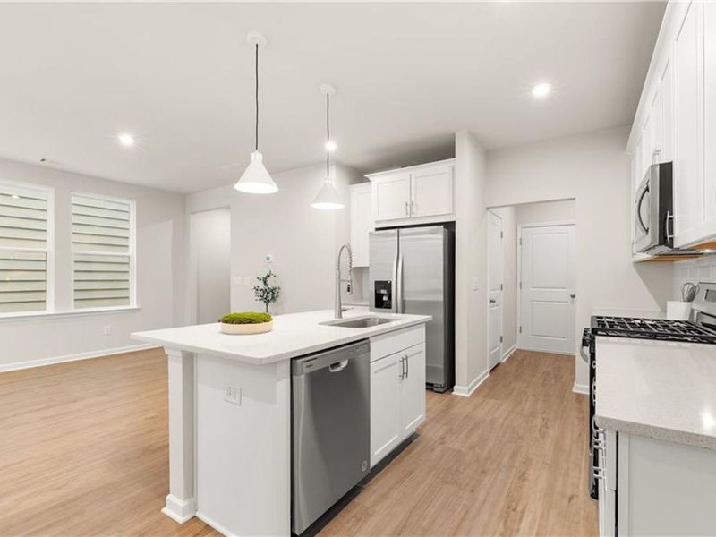 Furnished interior view inside a new home in The Village at Shallowford, Kennesaw (Image 6).