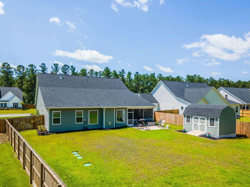 Exterior details and patio area of a home in , Huger (Image 25).