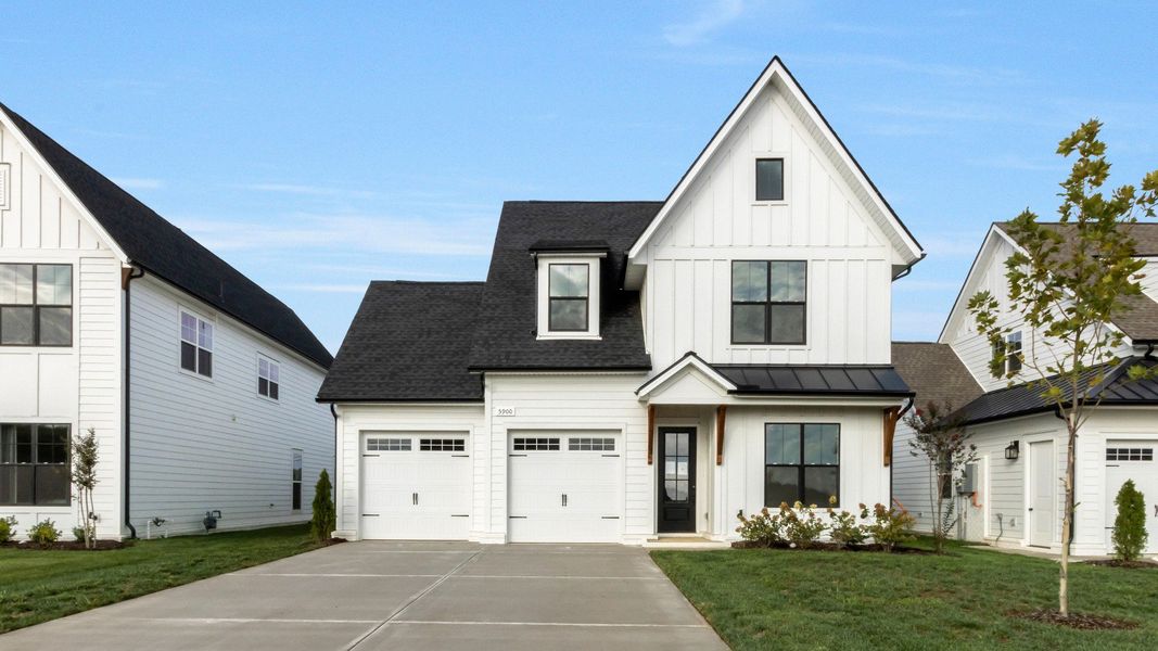 Front exterior of a new home in Shelton Square, Murfreesboro, TN, highlighting curb appeal (Image 1).