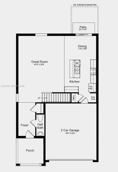 First Floor Plan - Additional Highlights Include: extended LVP flooring on 1st floor, window blinds throughout the whole house, included appliance package, and garage door opener First Floor Plan - Additional Highlights Include: extended LVP flooring on 1st floor, window blinds throughout the whole house, included appliance package, and garage door opener