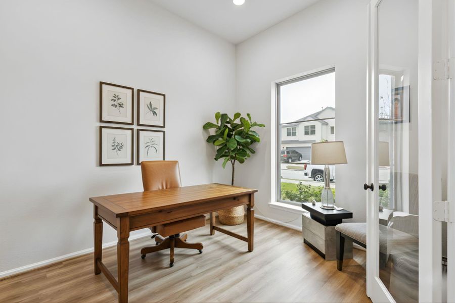 Home office - Virtually staged Home office - Virtually staged