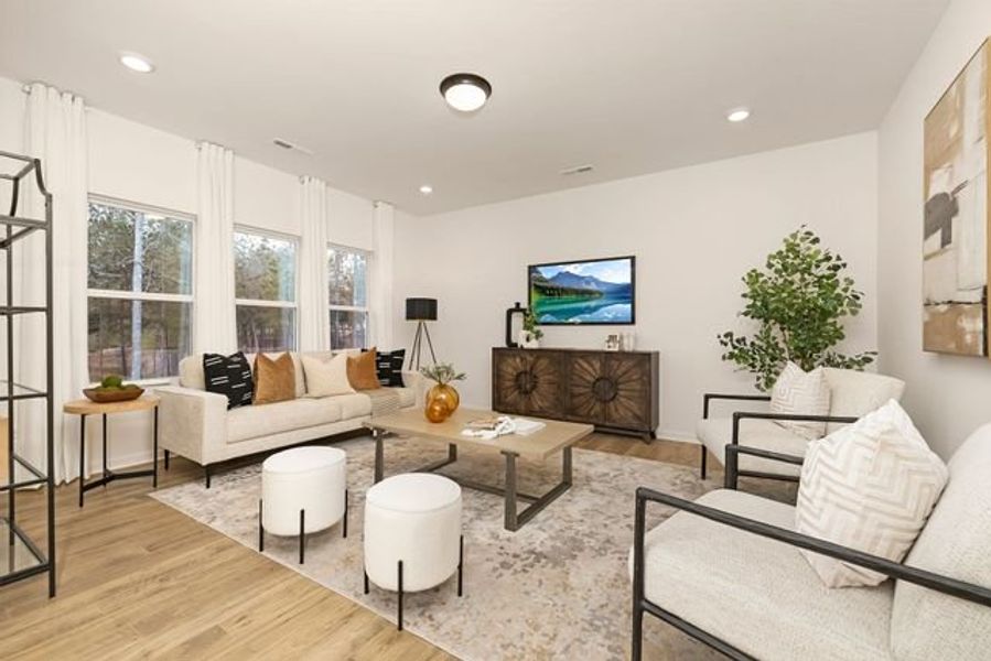 Representative furnished interior of a home built from the Inverness by True Homes in Morgan Hills, Albemarle (Image 6).
