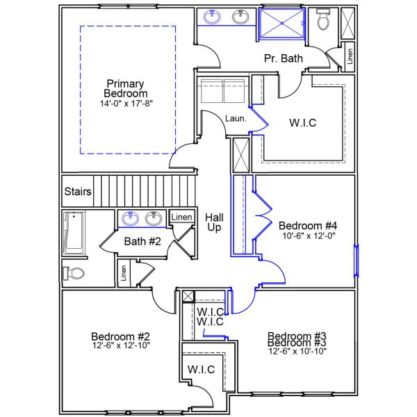 2D floor plan layout of this home in Bluefield, Lexington, SC (Image 3).
