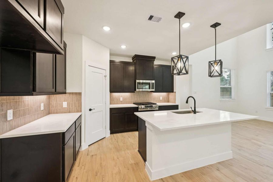 Furnished interior view inside a new home in The Woodlands Hills, Willis (Image 8).