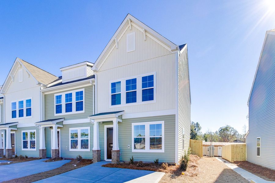 Front exterior of a new home in Astoria, Columbia, SC, highlighting curb appeal (Image 16).