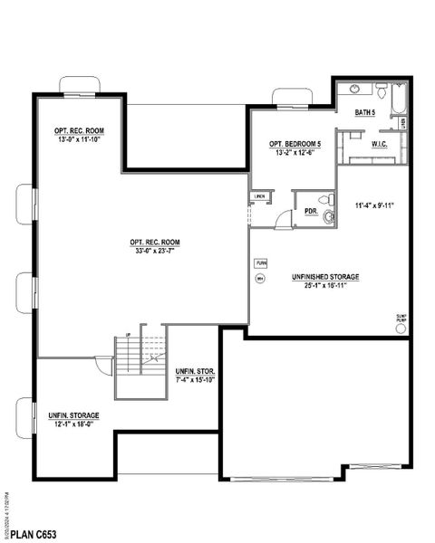 Plan C653 BASE BED