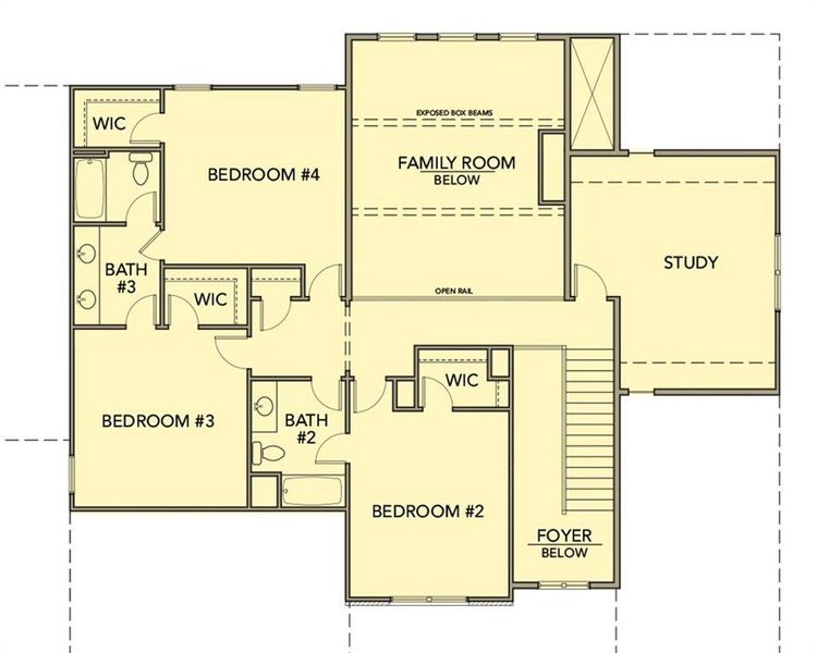 2D floor plan layout of this home in Ford Landing, Acworth, GA (Image 6). 2D floor plan layout of this home in Ford Landing, Acworth, GA (Image 6).