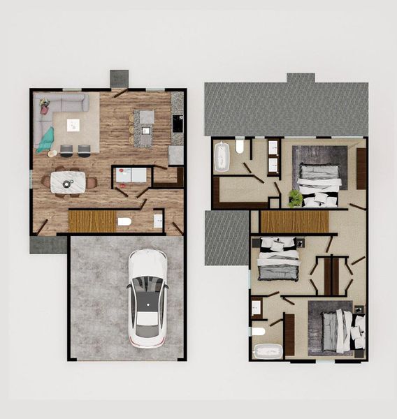 2D floor plan layout of this home in , Conroe, TX (Image 3).