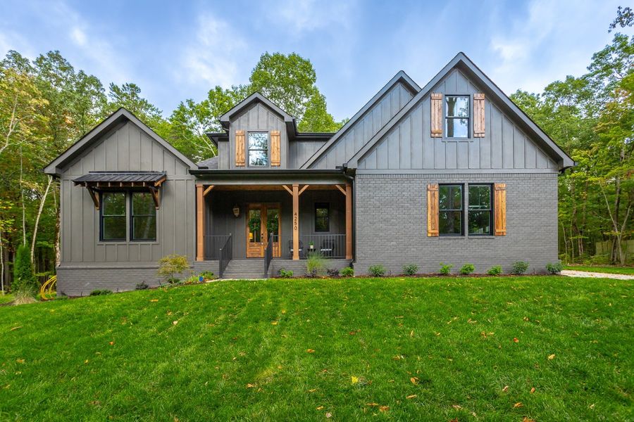 Representative exterior photo of a completed home built from the Winterbrook B by Riverstone Construction, LLC in River Gorge Ranch, River Gorge Ranch, TN (Image 5).