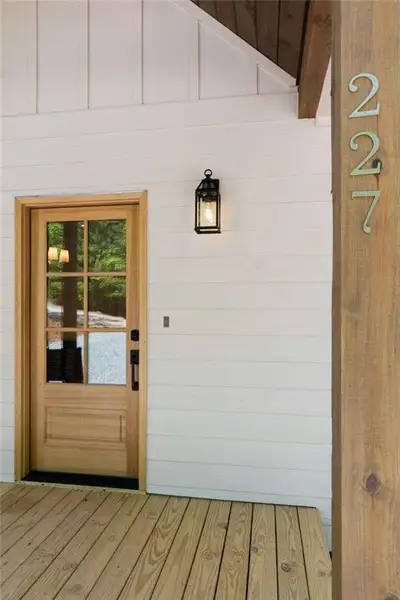 Exterior details and patio area of a home in , Ellijay (Image 27).