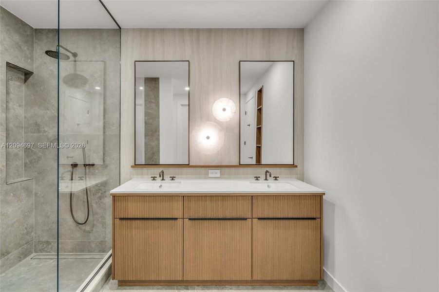 Furnished interior view inside a new home in , Miami (Image 11).