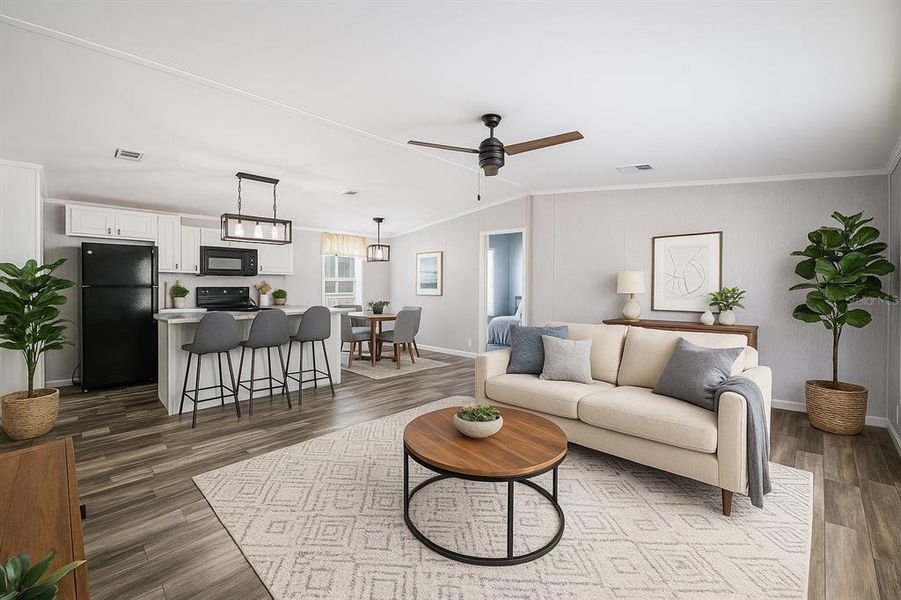 Furnished interior view inside a new home in , Lake Wales (Image 10). Furnished interior view inside a new home in , Lake Wales (Image 10).