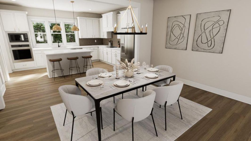 Furnished interior view inside a new home in Allen Park, Raleigh (Image 7).
