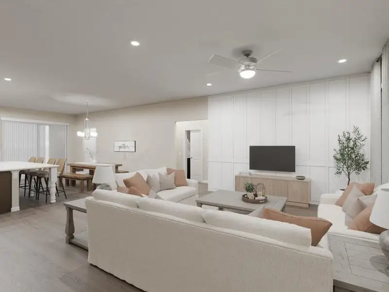 Inside, enjoy a spacious, open living area with airy 10-foot ceilings. (Artist`s rendering)