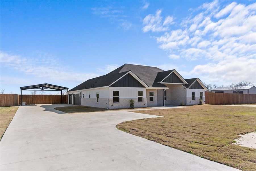 Front exterior of a new home in , Greenville, TX, highlighting curb appeal (Image 22).