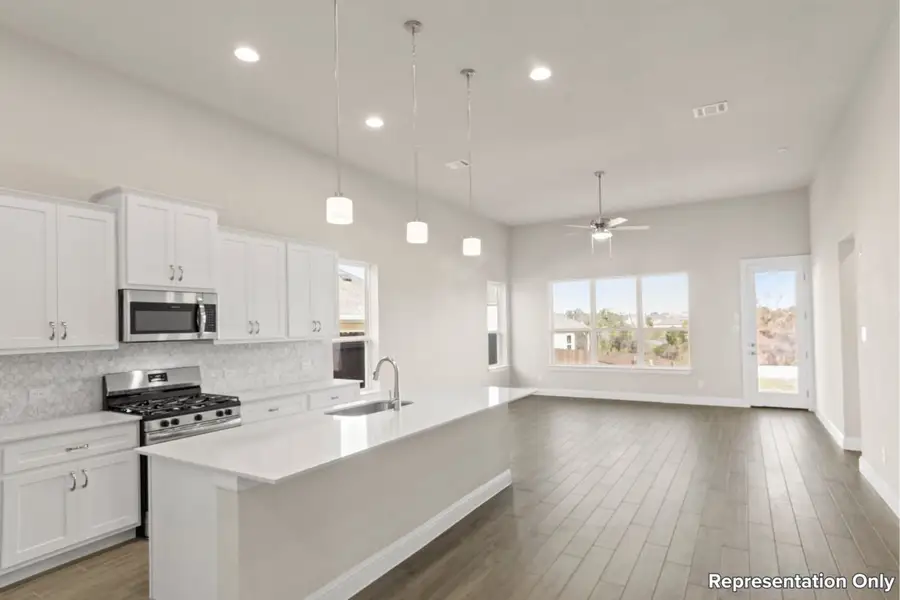 Representative furnished interior of a home built from the Cross Creek 2311 by Brohn Homes in Cross Creek, Cedar Park (Image 4).
