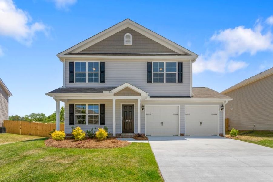 Representative exterior photo of a completed home built from the Dayton by Keystone Homes NC in Avondale, Greensboro, NC (Image 36). Representative exterior photo of a completed home built from the Dayton by Keystone Homes NC in Avondale, Greensboro, NC (Image 36).