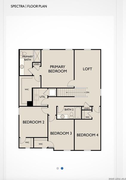 2D floor plan layout of this home in Hennersby Hollow, San Antonio, TX (Image 5).