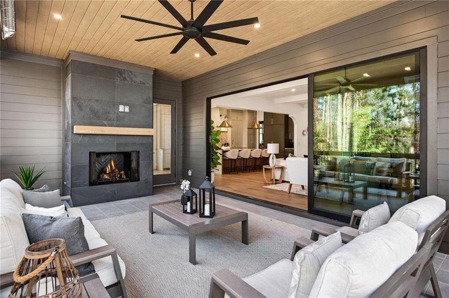 Exterior details and patio area of a home in , Brookhaven (Image 4). Exterior details and patio area of a home in , Brookhaven (Image 4).