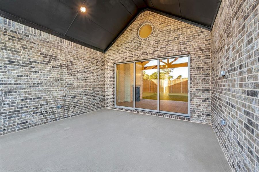 Exterior details and patio area of a home in Sterling Greene, Arlington (Image 22).