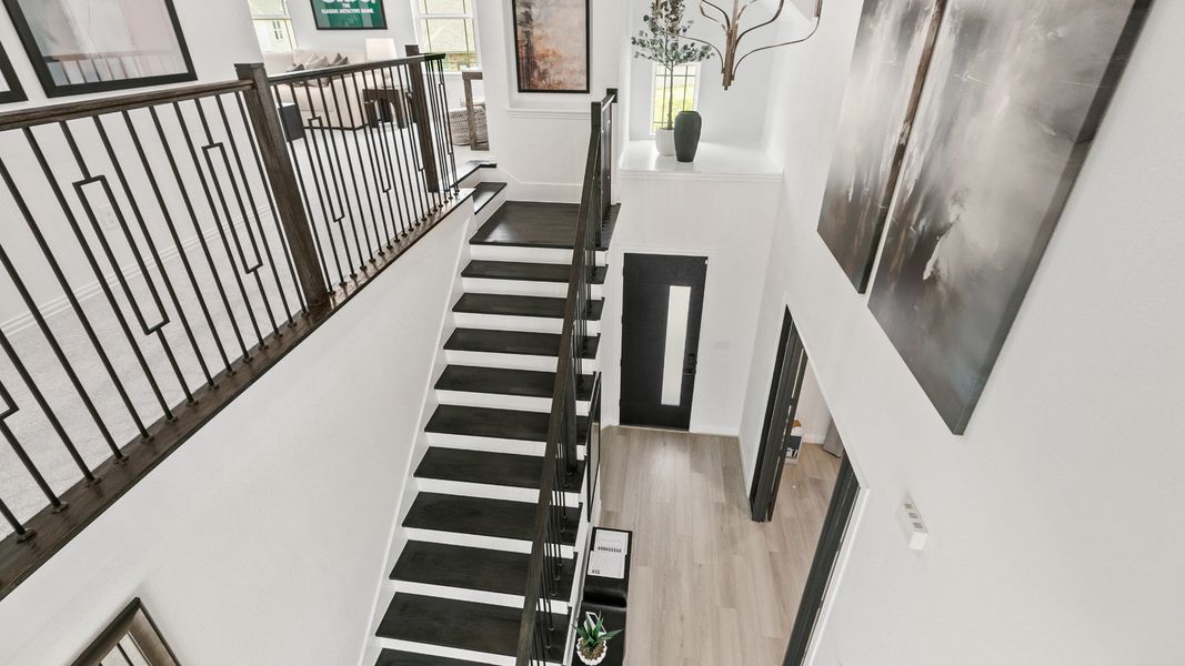 Representative furnished interior of a home built from the Mimosa by DRB Homes in Brookewater, Rosenberg (Image 7).